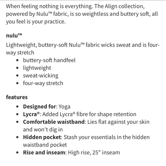 Lululemon align high rise pant 25” sonic pink 4 - Picture 5 of 8